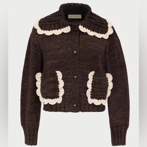 Loeffler Randall Brown Lo Cardigan